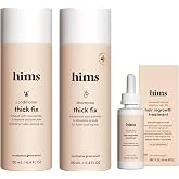 hims Thick Fix Shampoo &amp; Conditioner, Minoxidil 5% Solution, 6.4 fl oz | Saw Palmetto for Hair Growth and Thickening, Sulfate-Free, Vegan, Eucalyptus Scent, Includes Minoxidil 5% Solution
