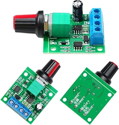 zalati 2pcs PWM Motor Speed Controller DC 1.8-15V 2A Adjustable Low Voltage