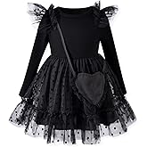 Toddler Girl Long Sleeve Fall Winter Spring Tulle Dress 1-5 Years