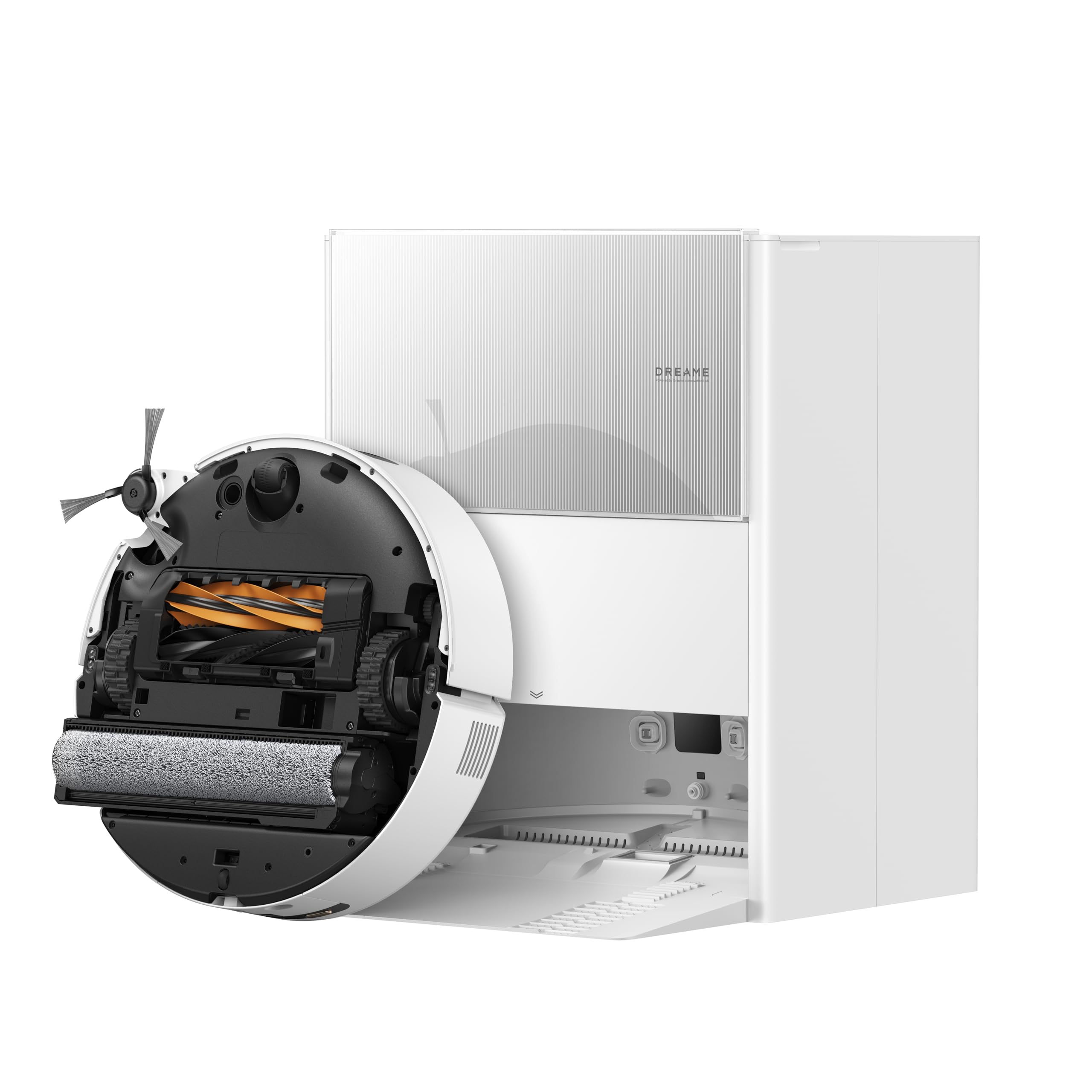 View 1 of *** dent/ crack on side ***DREAME Aqua10 Ultra Roller Robot Vacuum and Mop & 30,000Pa Suction, Self-Cleaning Dock & Extending Roller Mop, Heat-Washes & Dries, Carpet Protection, AI Camera & LiDAR Avoidance Tech, Voice Control