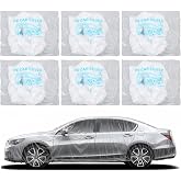 Disposable Car Cover 4pcs Car Cover Cars Covers Garage Cover Vehicle Cover | Clear Plastic, Waterproof, for Automobiles, Universal, Rain Dust, with Elastic Band, for Outdoor, Snow Rain Weather