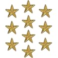Laughing Lizards Iron On Star Patches Embroidered Patch Applique Embellishments for Clothing, Jackets, Backpacks, and Decorations (Gold, 1")