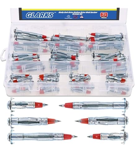 160-Piece Self-Drilling Drywall Anchors With Screws – Heavy Duty Zinc-Plated Steel, Holds Up To 66 Lbs, No Pre-Drilling Needed