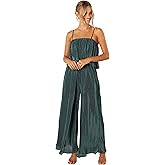 Petal & Pup womens Jillian Plisse Jumpsuit - Emerald