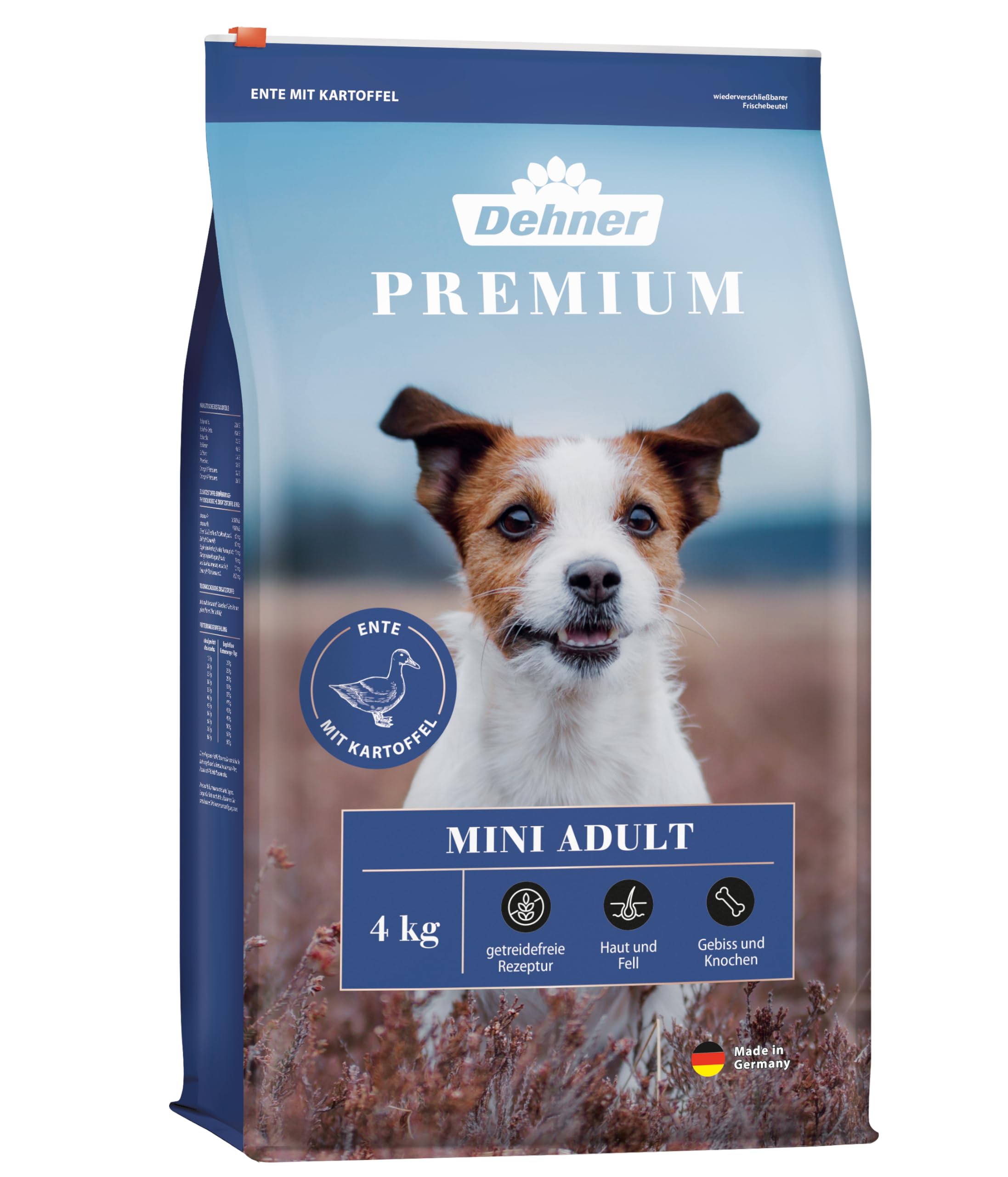 Dehner Premium Dry Dog Food Mini Adult Duck and Lamb with Potato 4kg