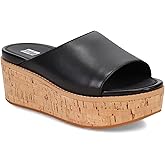 FitFlop Womens Eloise Cork-wrap Leather Wedge Slides