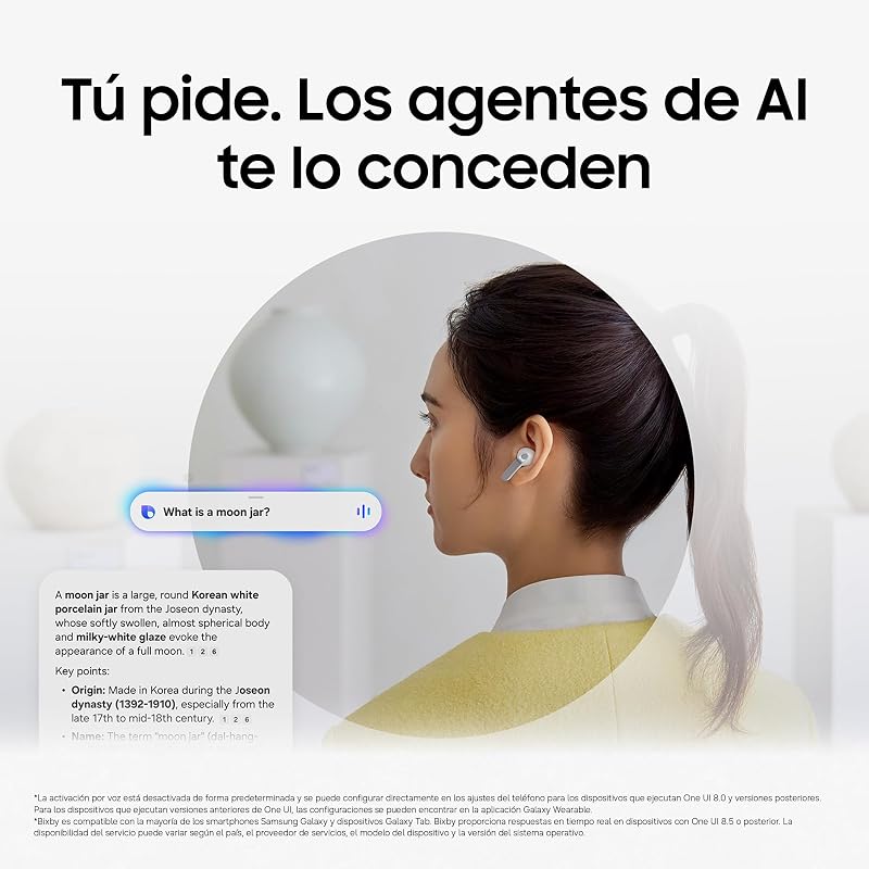 Galaxy Buds4 Pro, auscultadores Bluetooth, áudio hi-fi, cancelamento adaptativo de ruído, chamadas super claras, agente de IA, garantia do fabricante 3 anos + 1 ano extra, branco (versão espanhola)