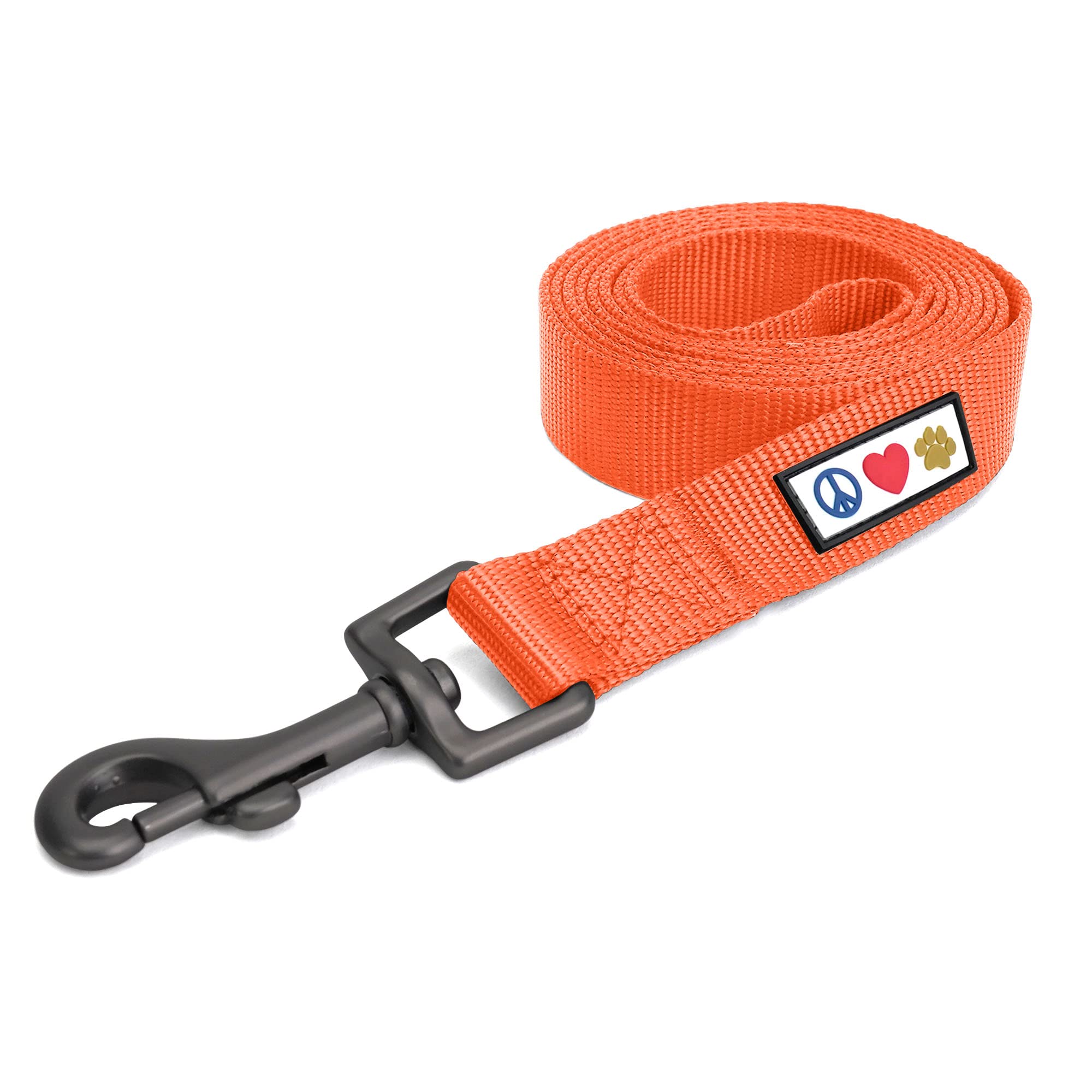 Pawtitas Dog Lead for Extra Small Dogs Comfortable Handle Training Dog Lead 1.8m Long Dog Lead Puppy Lead - Solid Orange Dog Lead for Extra Extra Small Breeds or Cat Lead