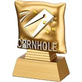 Liliaafar Mini Cornhole Trophy, 4" Small Resin Award | Corn Hole Trophies, Gold Bean Bag Design, for Tournaments Sports Matches, Team Games, School Events, Winner Prize