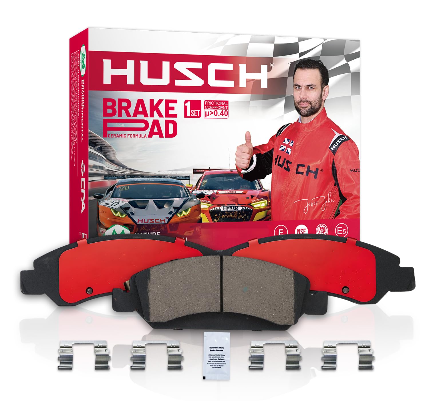 Photo 1 of HUSCH D1455 Front Ceramic Brake Pads Kit Fit For Dodge Durango 2011-2020, For Jeep Grand Cherokee 2011-2018