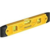 Firecore Magnetic Torpedo Level Tool, 9-Inch Shockproof Toolbox Level with 3 Bubble Spirit Level 45 90 180 Degree