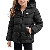 Reebok Girls Winter Coat - Heavyweight Quilted Sherpa Lined Parka Puffer Jacket - Warm Winter Jackets for Girls
