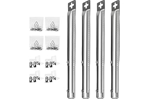 OUTDOOR BAZAAR Universal Adjustable Stainless Steel Burners (12 inches to 17.5 inches) for Gas Grills from Weber, DynaGlo, Nexgrill, Brinkmann, Master Forge and Others (BTB4)