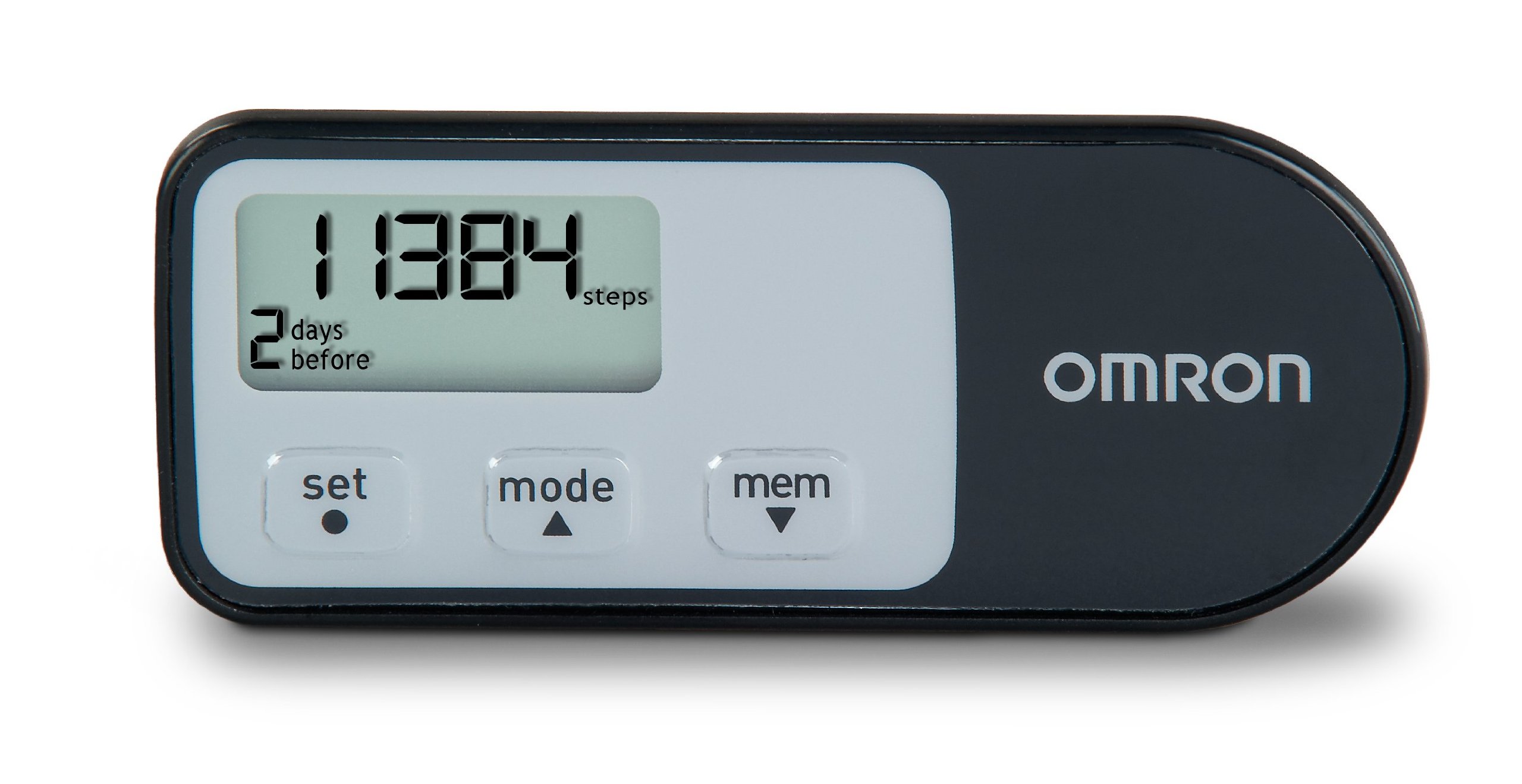 Omron Tri-Axis Alvita Optimized Pedometer - Features 4 Activity Modes - Black, HJ-321