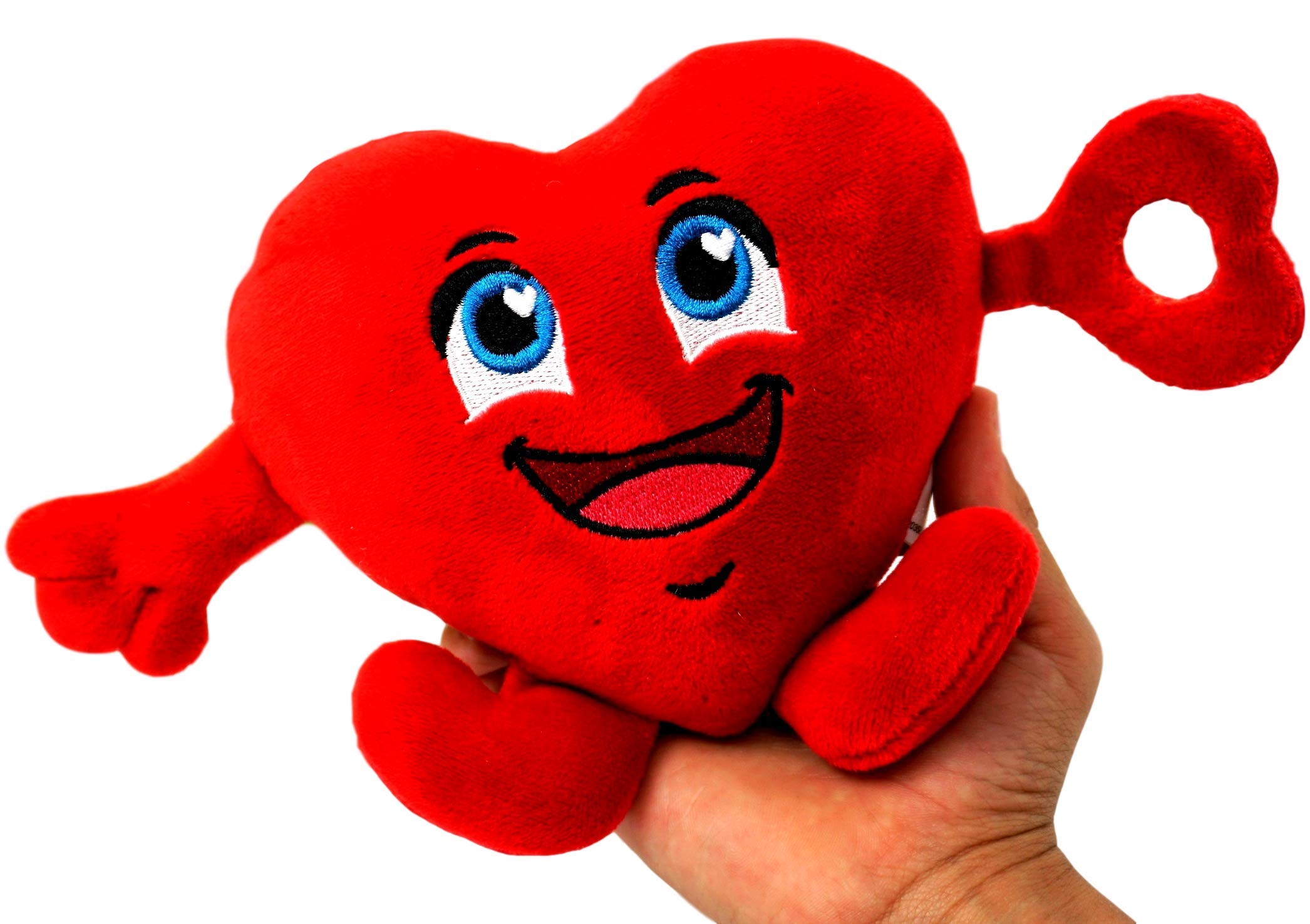 EntyPals Cute Heart Shaped Stuffed Plush Toy Valentine Gift Soft Decorative Cushion Pillow Gift for Kids for Girls Girlfriend & Kids Gift for Her I Love You Red Heart