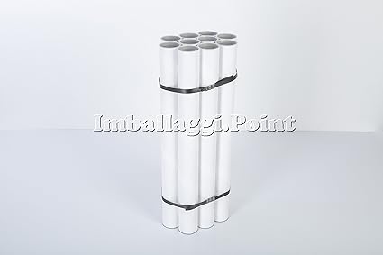 IMBALLAGGI.POINT - 10 STÜCKE VERSANDROLLE KARTON MIT DECKEL PAPPRÖHREN VERSANDHÜLSEN TRANSPORTROLLE LANG 750 MM X 60 MM DURCH