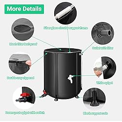 FAMIROSA 50 Gallon / 200L Collapsible Rain