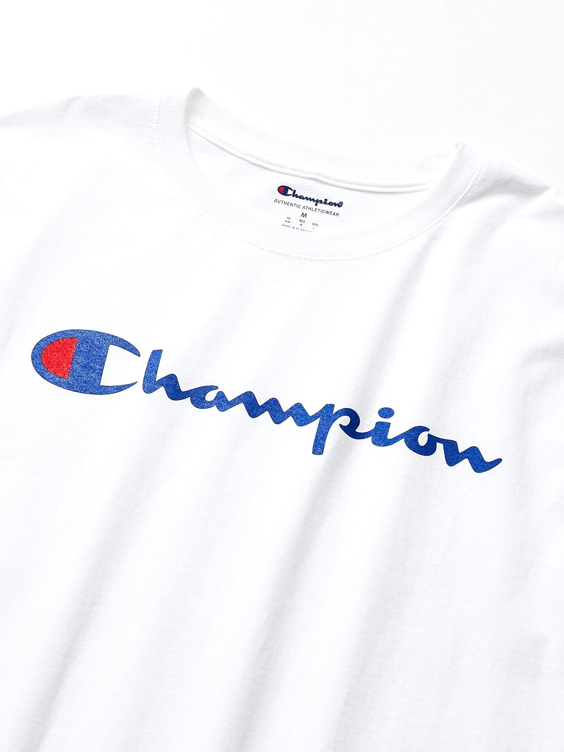 Champion Men's Classic Jersey Script T-Shirt at  Men’s Clothing store