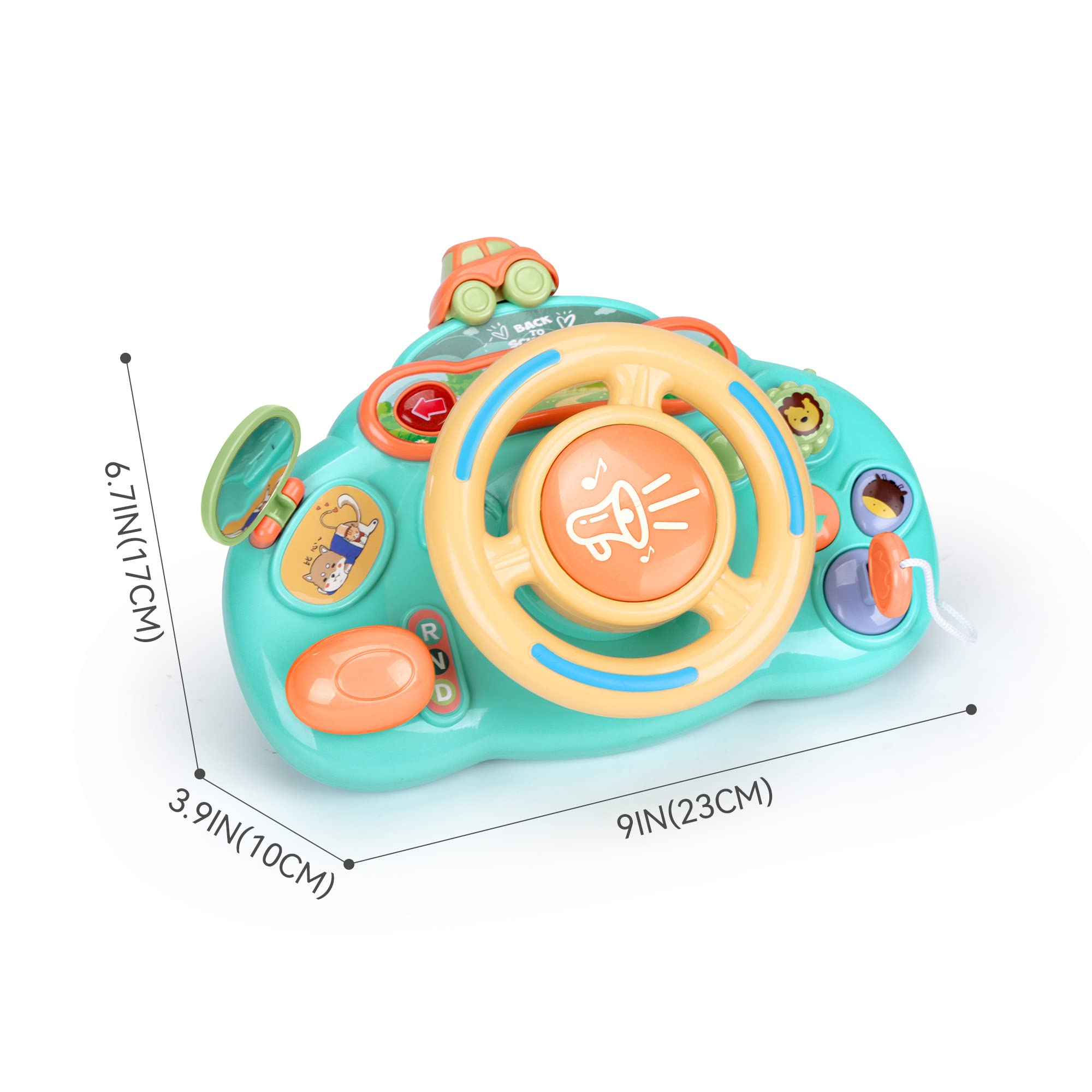 Caterbee Baby Turn and Learn Driver Steering Wheel Toys (Blue)