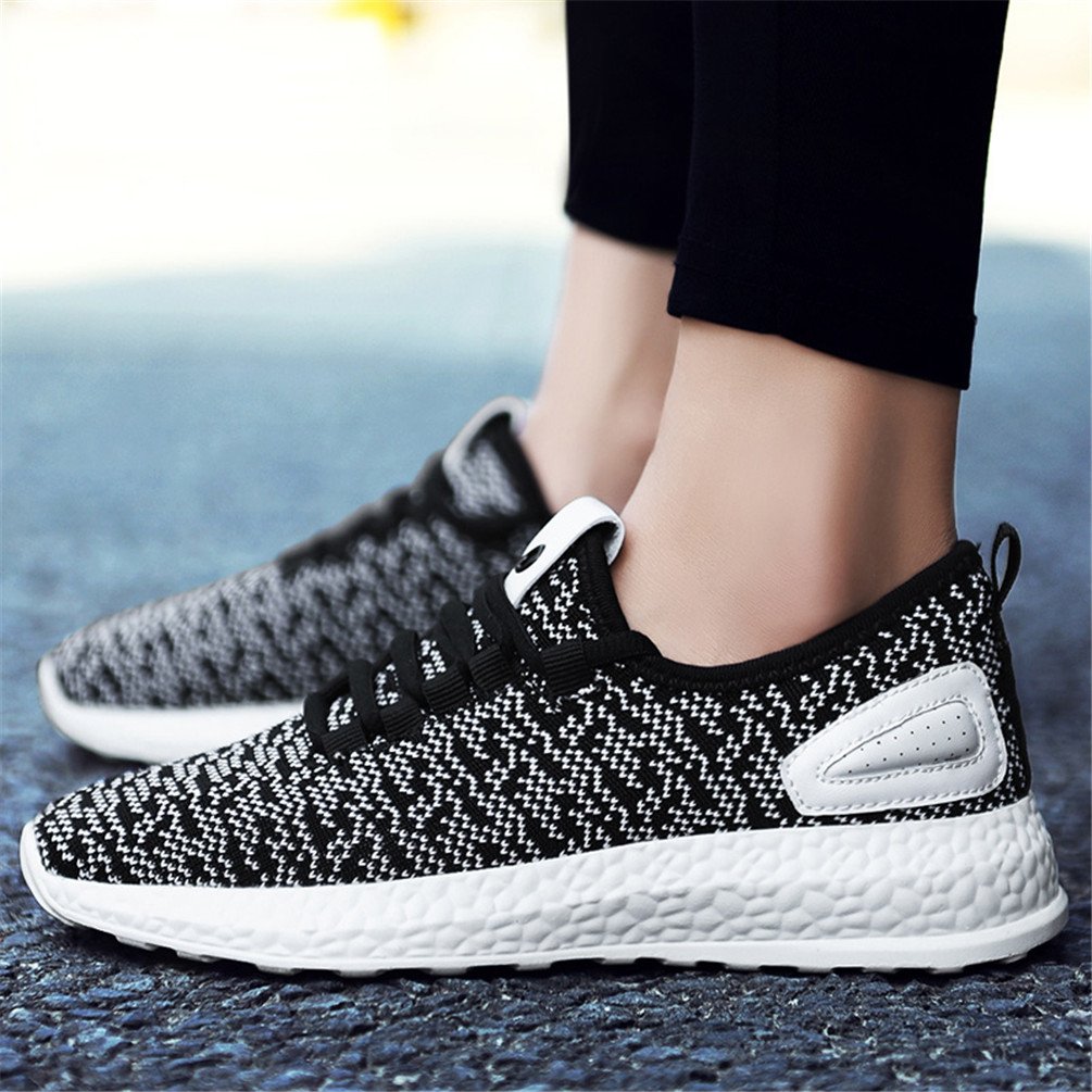 Sherry Love Women Sports Sneakers Running Shoes With Lightweight Breathable Comfortable and Soft Function-Black and White-41 EU