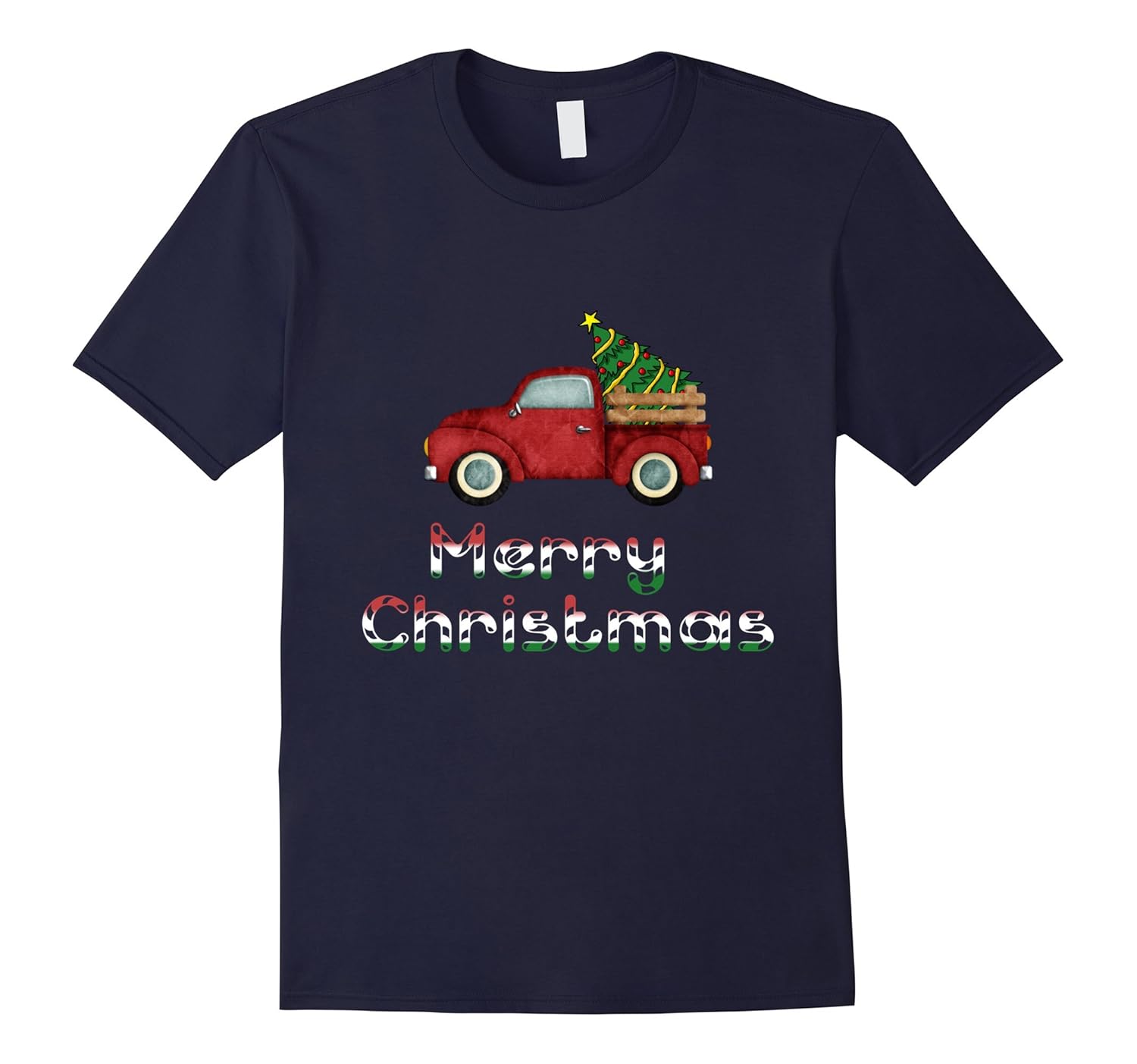 The Christmas Shirt- Merry Christmas Tree Trucker T-Shirt-ANZ