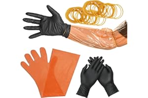 CZBRO 40 Pcs Field Dressing Gloves Deer Gutting Gloves Disposable Hunting Cleaning Mittens for Field Dressing Accessory Kit