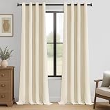 MRTREES Opaque Thermal Curtains Eyelets 260 x 140 Dusky Pink Set of 2