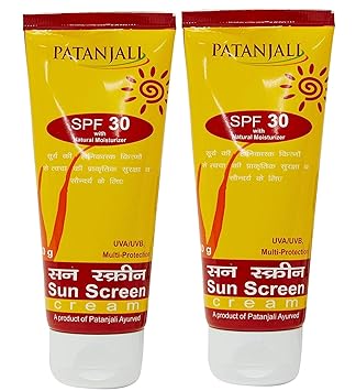 Patanjali Sun Screen Cream SPF30, 50g (Pack of 2)
