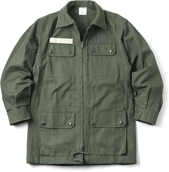 Amazon 実物 新品 フランス軍 エアフォース フィールド ジャケット コットン 92 オリーブ 実物 ミリタリー 軍放出品 ジャケット メンズ コート ジャケット 通販