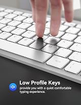 TECKNET 2.4G Wireless Keyboard Ultra Slim Small Keyboard with 14 Hotkeys view 4