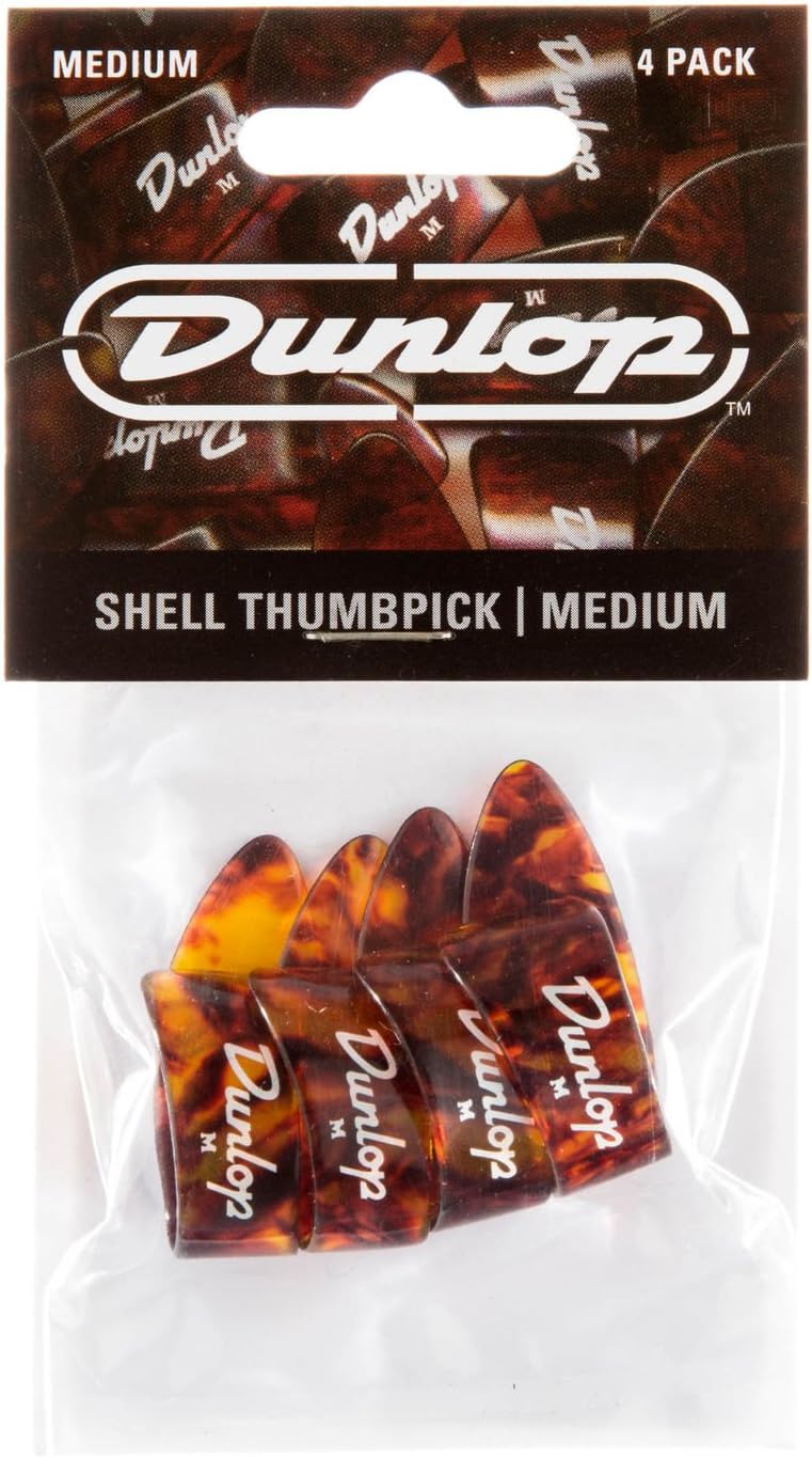 Jim Dunlop 9022P Shell Thumb Medium Player Pack (Pack of 4)