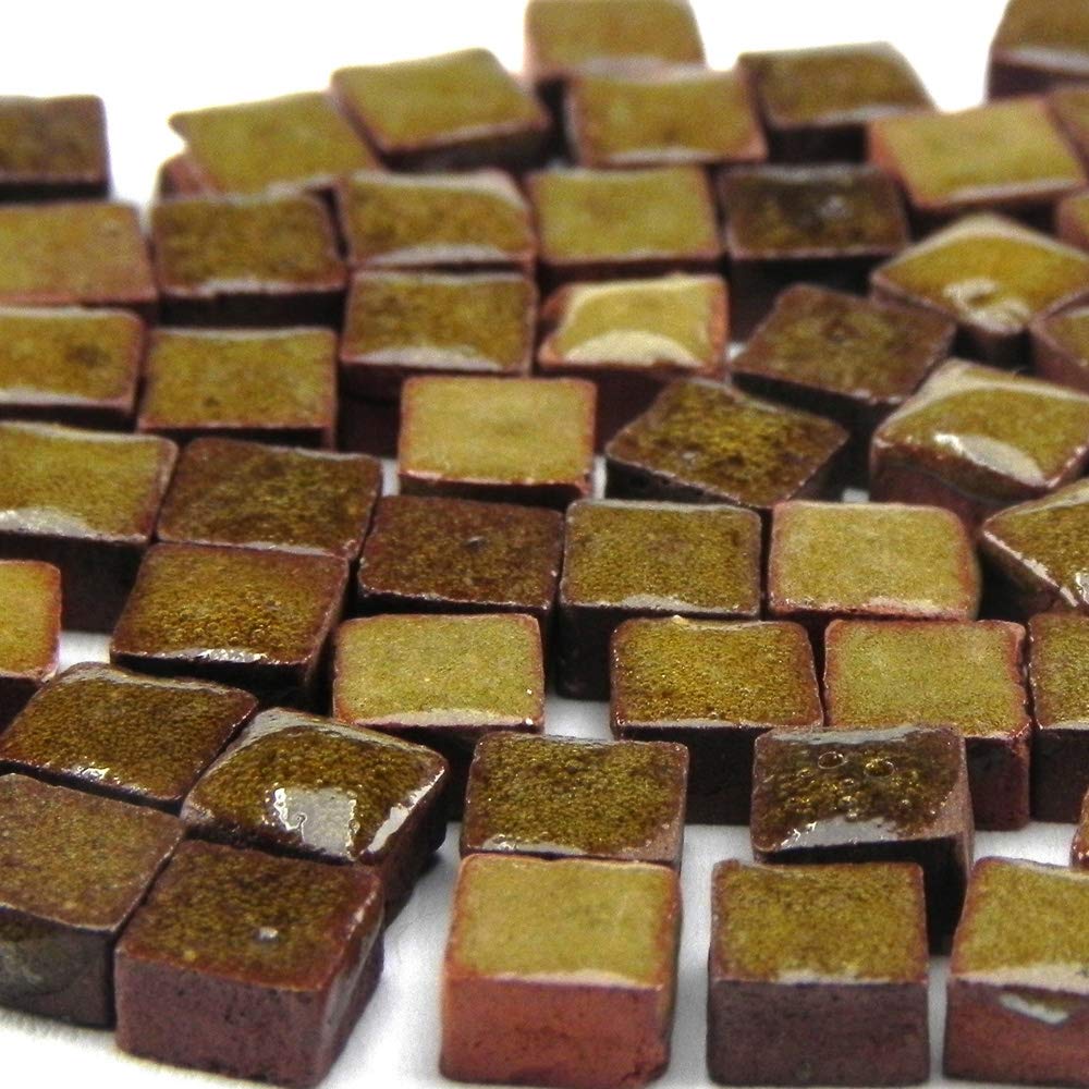 RC03 Mini Mosaic 5 mm Ceramic, Ochre Brown, 500 Pieces