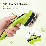 Pecute Slicker Dog Brush Self-Clean 90% Fur Removal Large Upgraded Button view 3