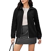 Casly Lamiit Women's Corduroy Jacket Fall Casual Zip Up Lapel Coat Trendy Winter Barn Jackets