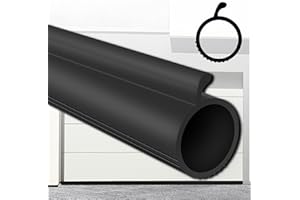 Gaahing 0.19" P-Bulb Garage Door Bottom Seal Strip - Replacement Impact Buffer Weatherstripping, Fits Single Track Overhead Door (16.4 FT, Black)
