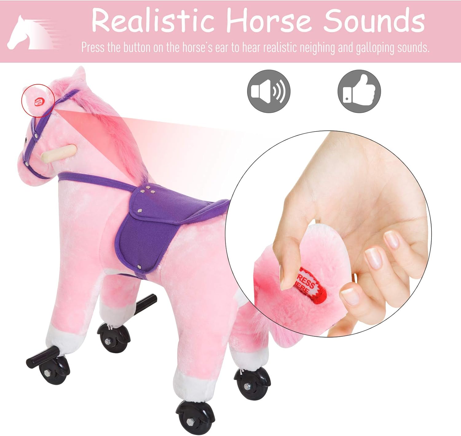 mechanical walking ride on horse