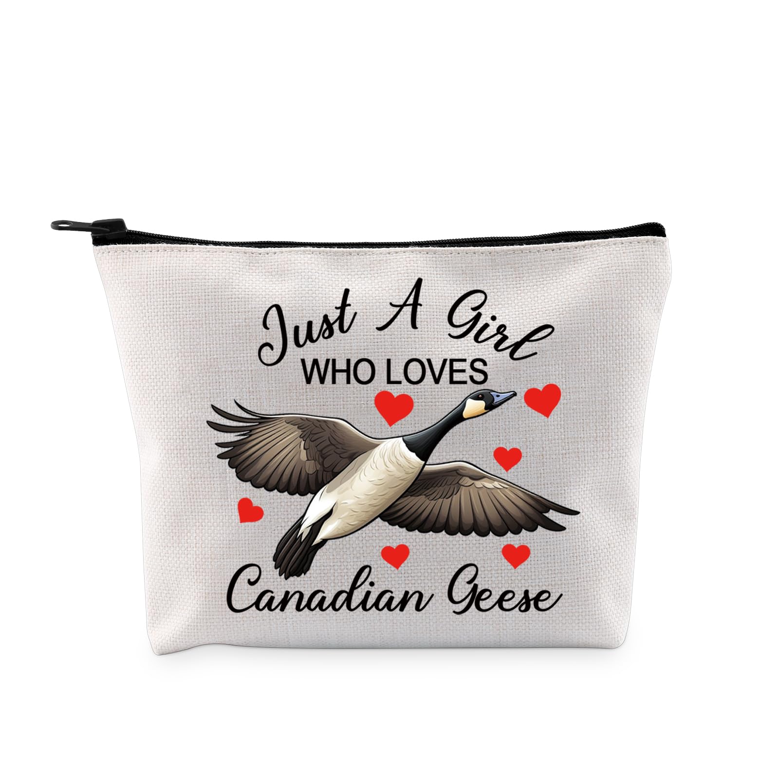 PYOUL Canadian Geese Lovers Gift Who Loves Canadian Geese Makeup Bag Canadian Geese Lady Cosmetic Bag Canadian Geese Mom Gift (Loves Canadian Geese Bag)