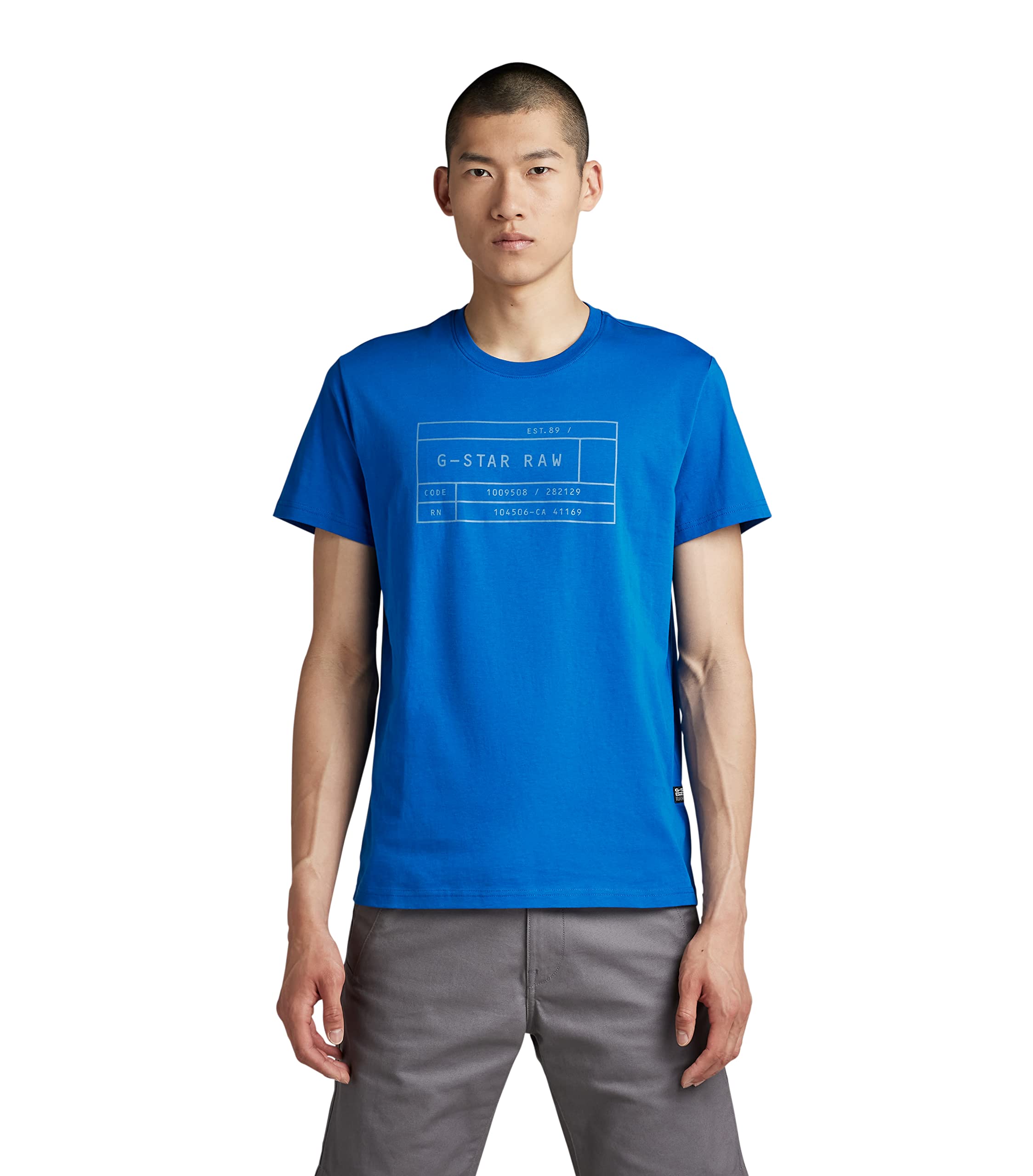 G-STAR Raw Mens Premium Graphic Multipack T-Shirt, Graphics: Lapis Blue/Granite, Small US Image