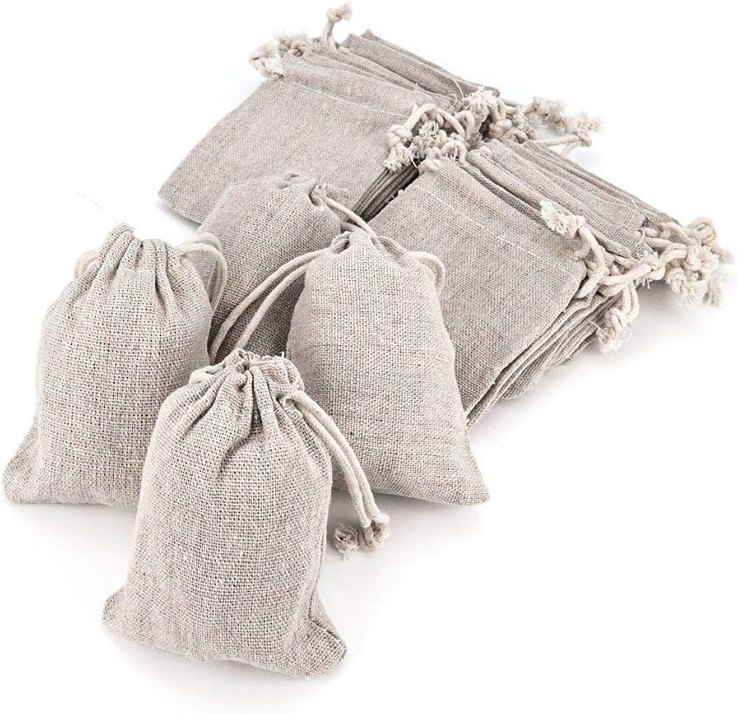 RUBY- 50 Bolsa de Lino Bolsas para el Bricolaje para popurrí