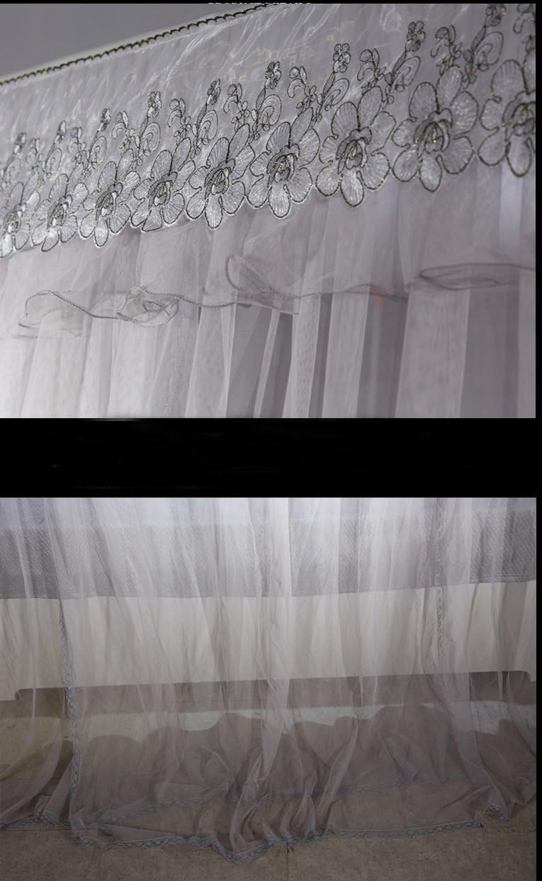 Nattey 4 Corners Post Canopy Bed Curtain for Girls & Adults- 4 Openings Bed Canopies -Bedroom Decoration Accessories(Queen,Black): Home & Kitchen
