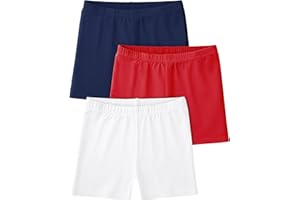 Somaibo 3 Pack Girls Bike Shorts Cartwheel Shorts Kids Basic Cotton Under Dress Shorts Biker Shorts for Running Dance