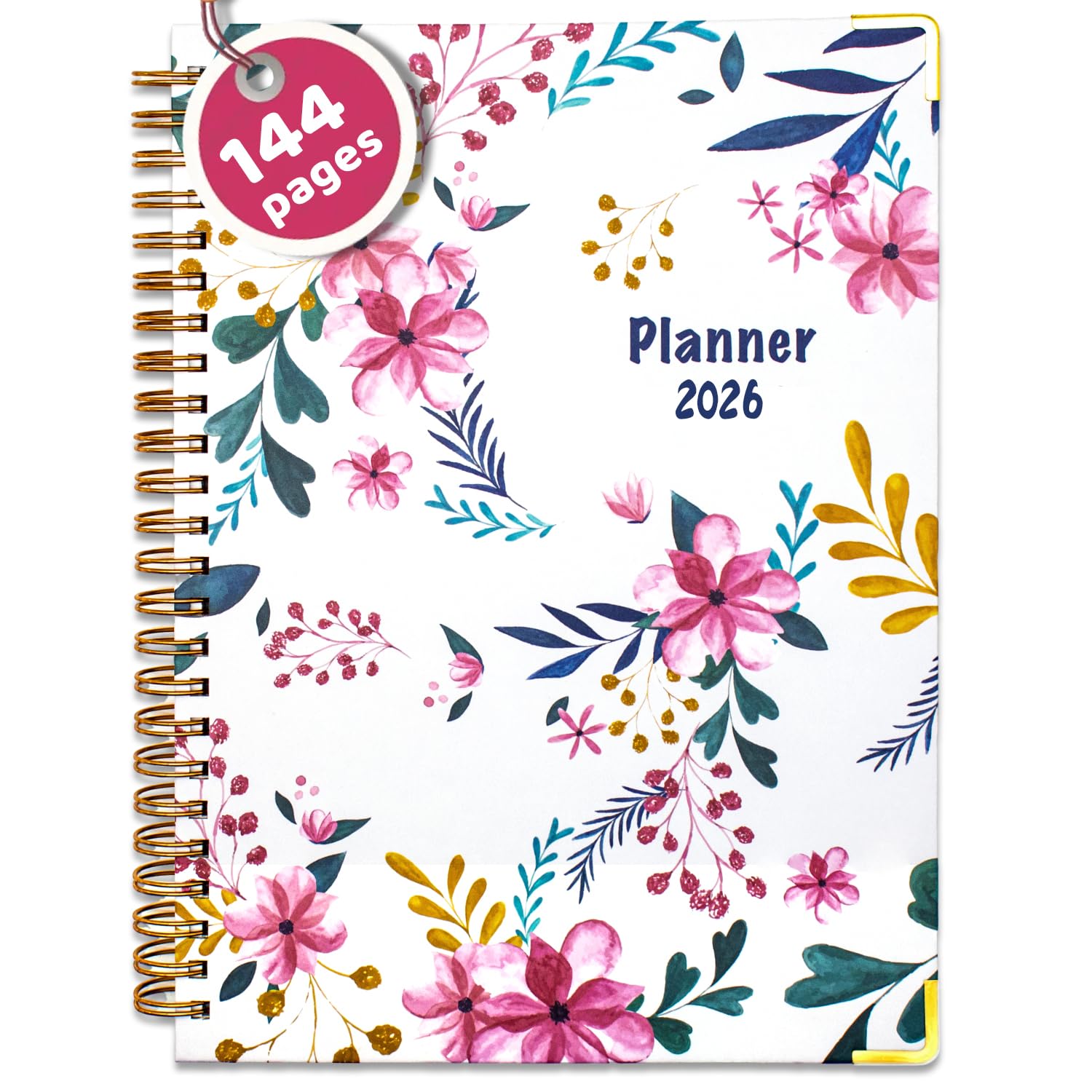BLESWIN 2026 Planner, 12 Months A5 Diary Week to View, JAN.2026-DEC.2026, Weekly Organiser Notebook, Weekly Planner Spiral Bound with Inner Pocket, Academic Diary for Life Work — image 1