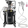 VEVOR Spray Paint Pressure Pot, 10 L/2.5 gal Fully Automatic Stirring Pressure Pot Tank, 70 psi Adjustale Pressure, Pressure Pot Paint Tank with Spray Gun and Hoses, for Home Decor Industry Painting