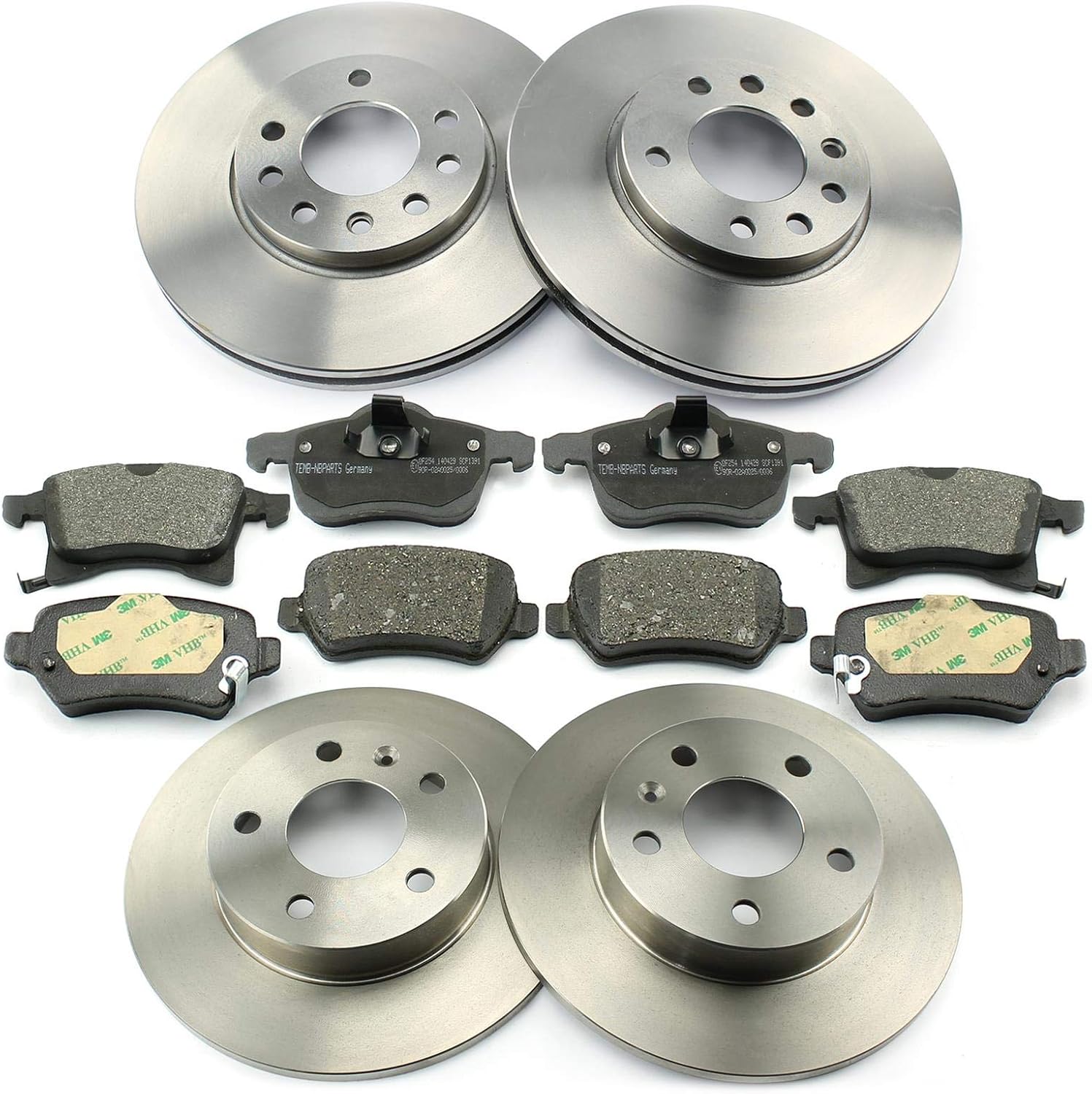 Bremsenset Hinten Für VW Golf 6 & Passat - Bremsscheiben + Beläge 282mm TÜV-geprüft