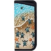 JIEXUTE Vintage Green/Yellow Birds Strawberry Floral Art Eyeglasses Bag Sunglasses Bags for Women Girl Men