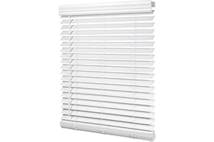 LazBlinds 2-inch Cordless Faux Wood Blinds with Royal Valance, Room Darkening Horizontal Window Blinds, Inside Mount Blinds for Windows - Fit for Window 35.125'' W x 36'' H - White