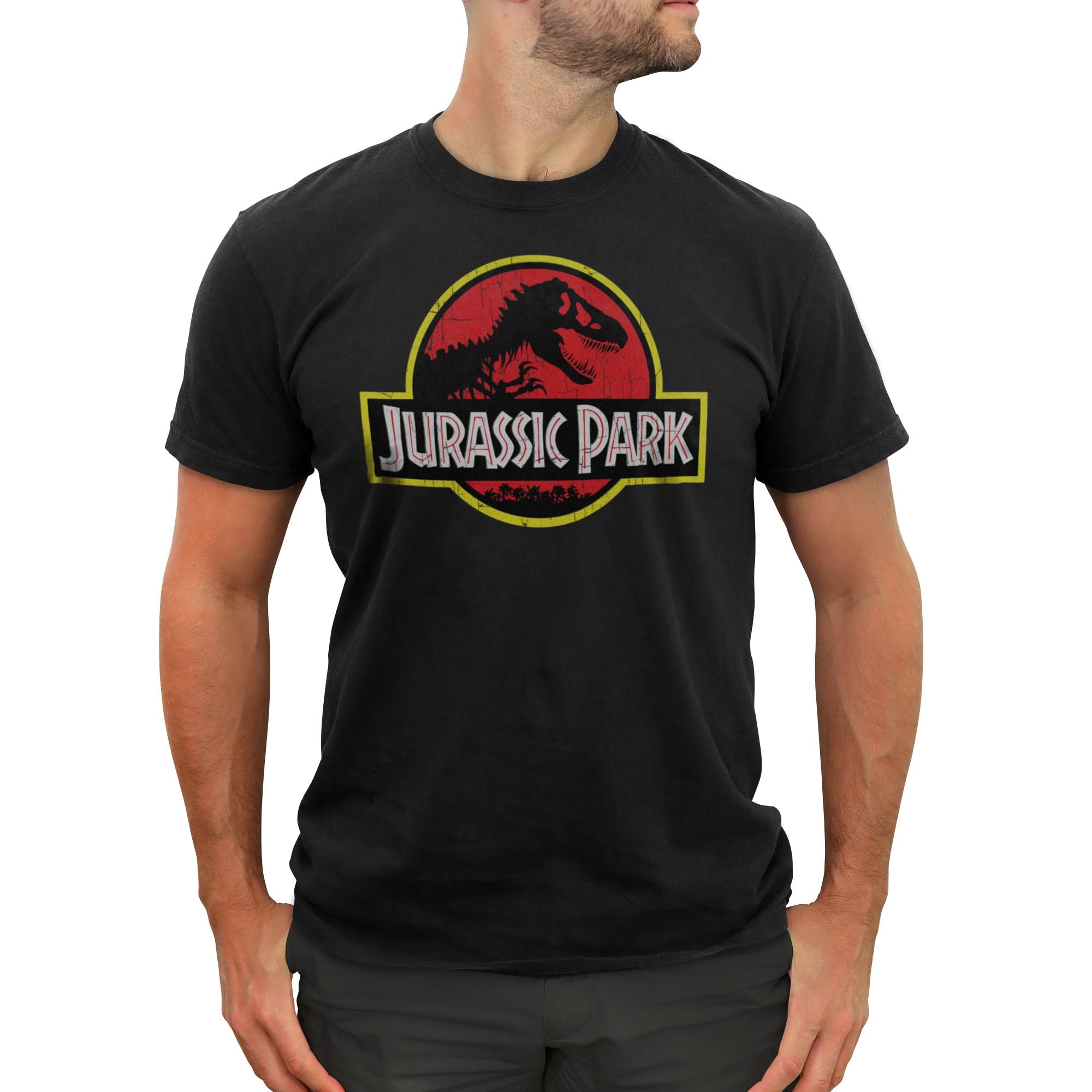 Photo 1 of Jurassic Park Men's T Rex Logo T-Shirt - Black - Medium