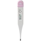 MABIS Basal Thermometer, Digital BBT Thermometer, Basal Body Temperature Thermometer For Natural Family Planning, White and Pink