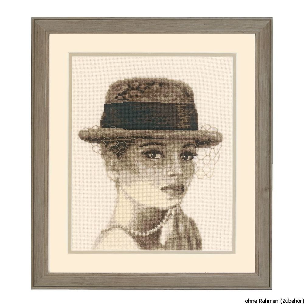 Vervaco Counted Cross Stitch Kit: Ascot, 100% Cotton, Multi-Colour, 21 x 2 x 26 cm