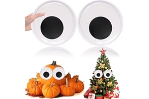 PETKNOWS 7 Inch Giant Googly Wiggle Eyes, 2Pcs Extra Large Self Adhesive Googly Eyes for Craft Wiggle Eye Stickers Large Stic